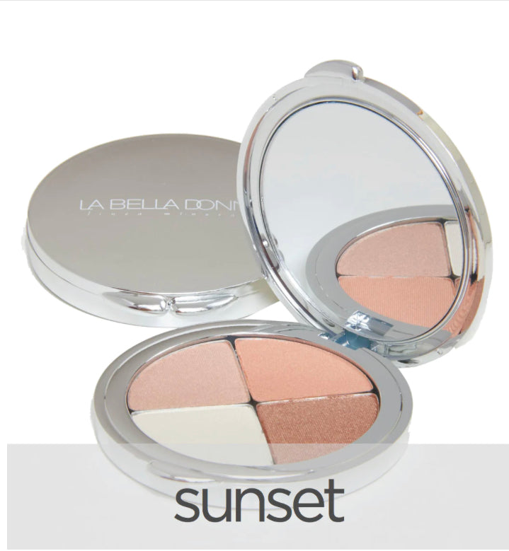 La Bella Donna Vision of Mineral Lights | Compressed Mineral Quad Bronzing, Eyeshadow, and Blush